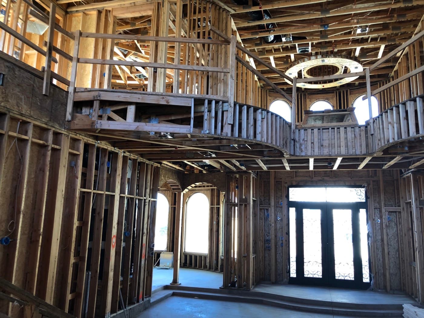 Large residential framing project by MiK Mar Construction